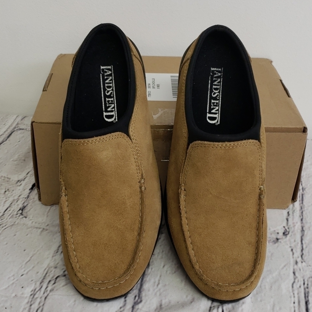 Lands End 86522 Tan Suede Clog Like New! 8B